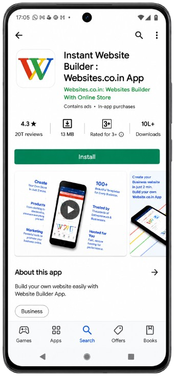 Instant Website Builder on Google Play