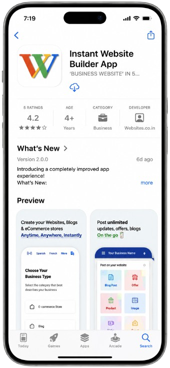 Instant Website Builder on the App Store