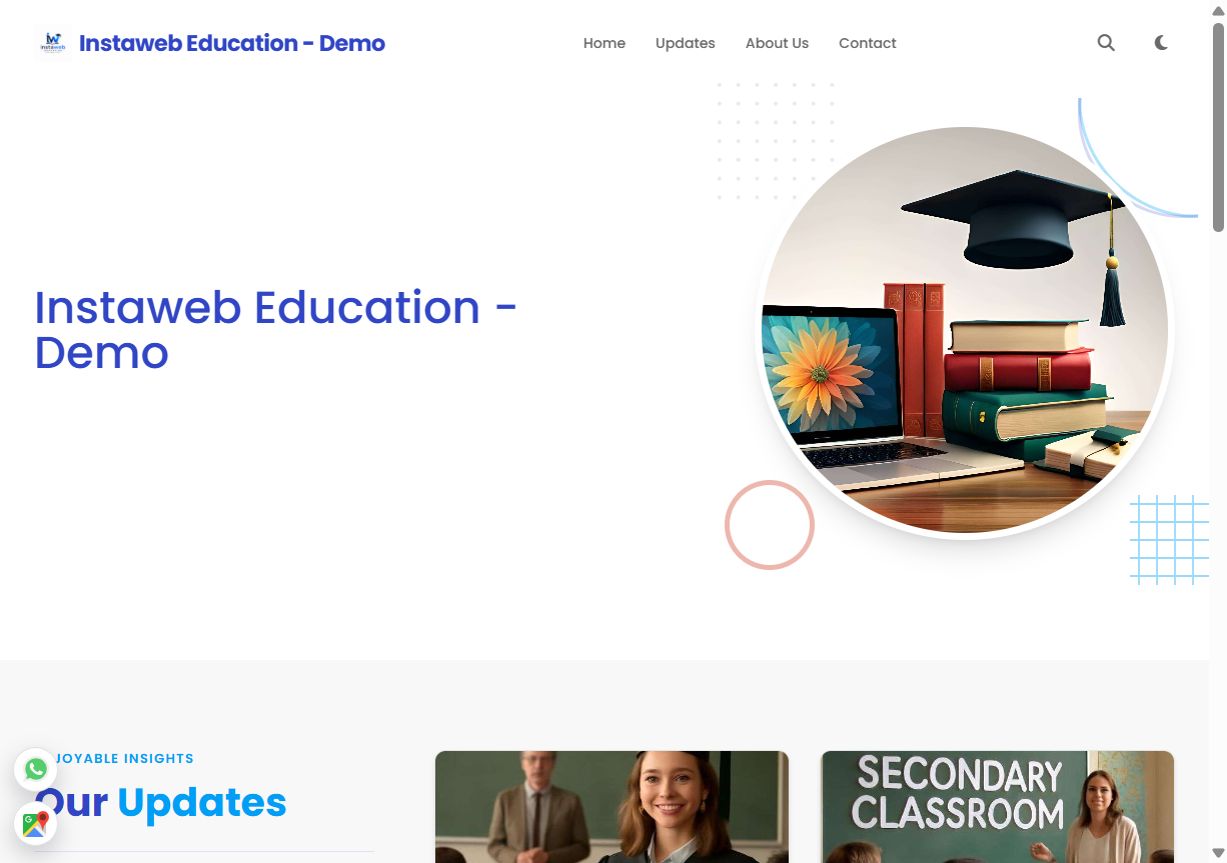 EduBright coaching website built with Websites.co.in
